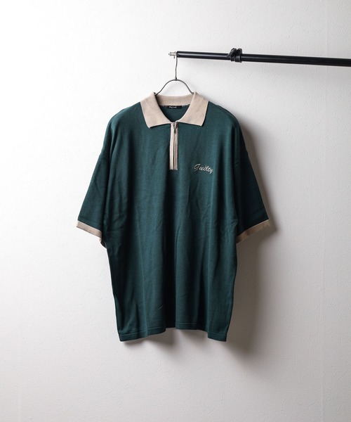 【セール】★Bling leads★サマーニット ハーフジップポロシャツ（ポロシャツ）｜Bling Leads（ブリングリーズ）