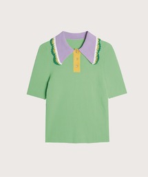 LA POMME petit | マカロンカラーポロトップス/Macaron Color T-shirt【LA POMME petit /ラポミ・プチ】(ポロシャツ)