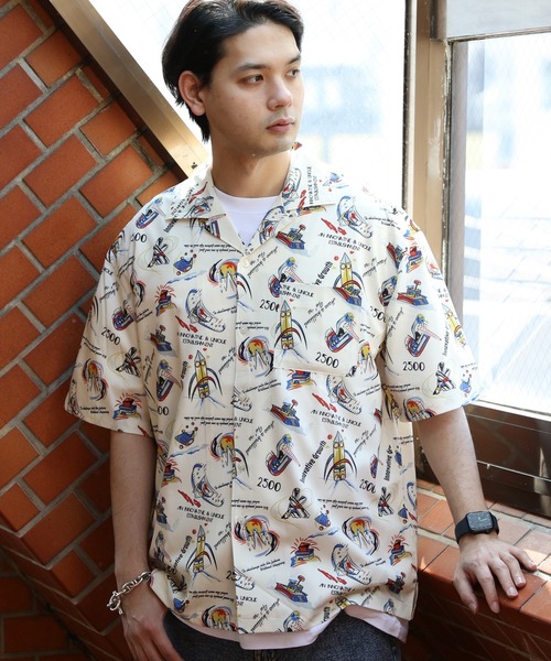 ８(eight)（エイト）の「とろみ半袖シャツ（シャツ/ブラウス・メンズ・ブラック系その他/ホワイト系その他2/ホワイト系その他4/ブラック系その他3/ブラック系その他5/ホワイト系3/ホワイト系その他5/ホワイト系その他7/ブラック系その他2/ホワイト系1/グレー系その他/イエロー系その他/ブラック系その他4/ブラック系その他6/テラコッタ/ブラック系その他7/ホワイト系その他3/ホワイト系2/グリーン系その他/ホワイト系その他6/ホワイト系その他・X-LARGE/MEDIUM/LARGE）」の9枚目の写真