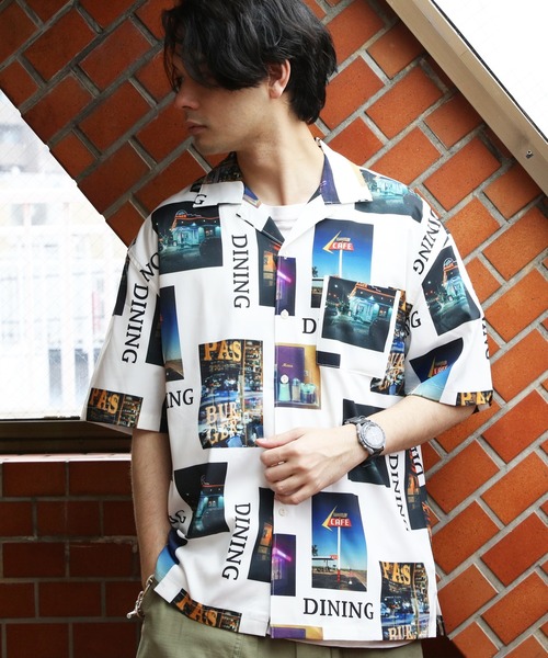 ８(eight)（エイト）の「とろみ半袖シャツ（シャツ/ブラウス・メンズ・ブラック系その他/ホワイト系その他2/ホワイト系その他4/ブラック系その他3/ブラック系その他5/ホワイト系3/ホワイト系その他5/ホワイト系その他7/ブラック系その他2/ホワイト系1/グレー系その他/イエロー系その他/ブラック系その他4/ブラック系その他6/テラコッタ/ブラック系その他7/ホワイト系その他3/ホワイト系2/グリーン系その他/ホワイト系その他6/ホワイト系その他・X-LARGE/MEDIUM/LARGE）」の10枚目の写真