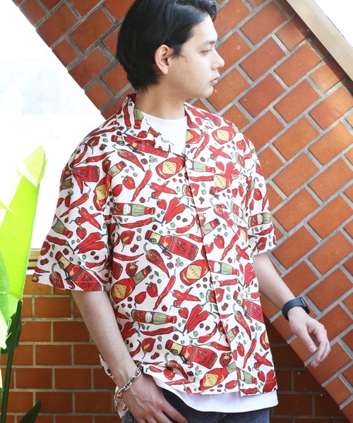 ８(eight)（エイト）の「とろみ半袖シャツ（シャツ/ブラウス・メンズ・ブラック系その他/ホワイト系その他2/ホワイト系その他4/ブラック系その他3/ブラック系その他5/ホワイト系3/ホワイト系その他5/ホワイト系その他7/ブラック系その他2/ホワイト系1/グレー系その他/イエロー系その他/ブラック系その他4/ブラック系その他6/テラコッタ/ブラック系その他7/ホワイト系その他3/ホワイト系2/グリーン系その他/ホワイト系その他6/ホワイト系その他・X-LARGE/MEDIUM/LARGE）」の11枚目の写真