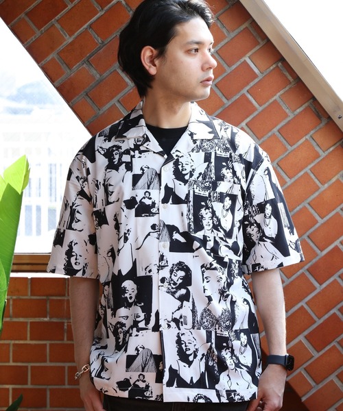 ８(eight)（エイト）の「とろみ半袖シャツ（シャツ/ブラウス・メンズ・ブラック系その他/ホワイト系その他2/ホワイト系その他4/ブラック系その他3/ブラック系その他5/ホワイト系3/ホワイト系その他5/ホワイト系その他7/ブラック系その他2/ホワイト系1/グレー系その他/イエロー系その他/ブラック系その他4/ブラック系その他6/テラコッタ/ブラック系その他7/ホワイト系その他3/ホワイト系2/グリーン系その他/ホワイト系その他6/ホワイト系その他・X-LARGE/MEDIUM/LARGE）」の2枚目の写真