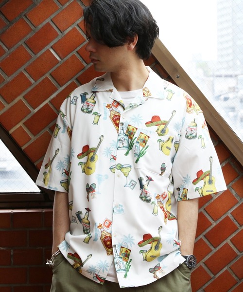 ８(eight)（エイト）の「とろみ半袖シャツ（シャツ/ブラウス・メンズ・ブラック系その他/ホワイト系その他2/ホワイト系その他4/ブラック系その他3/ブラック系その他5/ホワイト系3/ホワイト系その他5/ホワイト系その他7/ブラック系その他2/ホワイト系1/グレー系その他/イエロー系その他/ブラック系その他4/ブラック系その他6/テラコッタ/ブラック系その他7/ホワイト系その他3/ホワイト系2/グリーン系その他/ホワイト系その他6/ホワイト系その他・X-LARGE/MEDIUM/LARGE）」の6枚目の写真