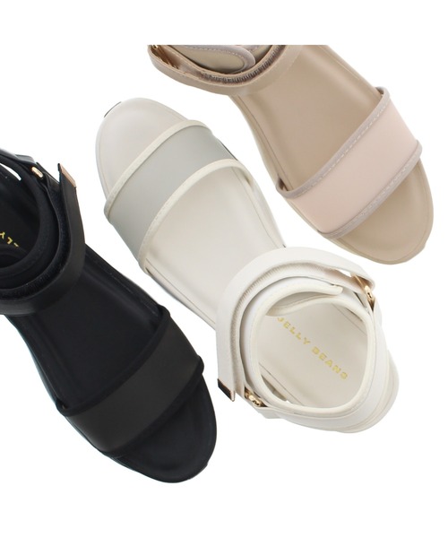 JELLY BEANS（ジェリービーンズ）の「スモークフィルムベルトスポーツサンダル(217-10282)JELLY BEANS(ジェリービーンズ)（サンダル・レディース・ホワイト/ブラック/ベージュ・M/L/S）」の12枚目の写真