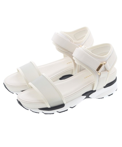 JELLY BEANS（ジェリービーンズ）の「スモークフィルムベルトスポーツサンダル(217-10282)JELLY BEANS(ジェリービーンズ)（サンダル・レディース・ホワイト/ブラック/ベージュ・M/L/S）」の13枚目の写真
