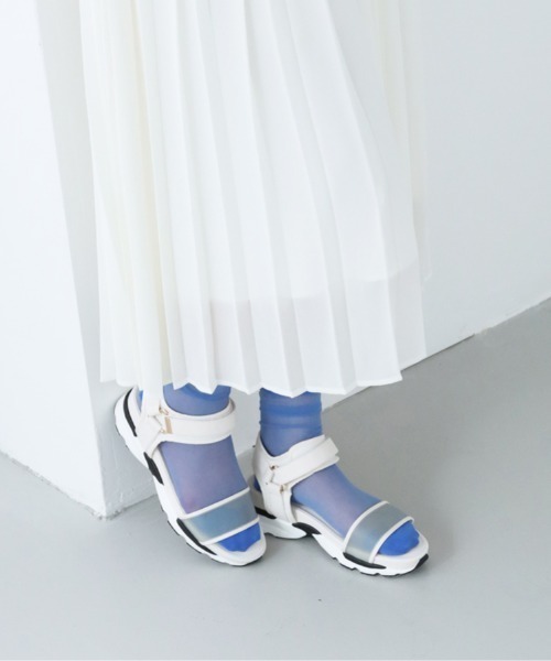 JELLY BEANS（ジェリービーンズ）の「スモークフィルムベルトスポーツサンダル(217-10282)JELLY BEANS(ジェリービーンズ)（サンダル・レディース・ホワイト/ブラック/ベージュ・M/L/S）」の20枚目の写真