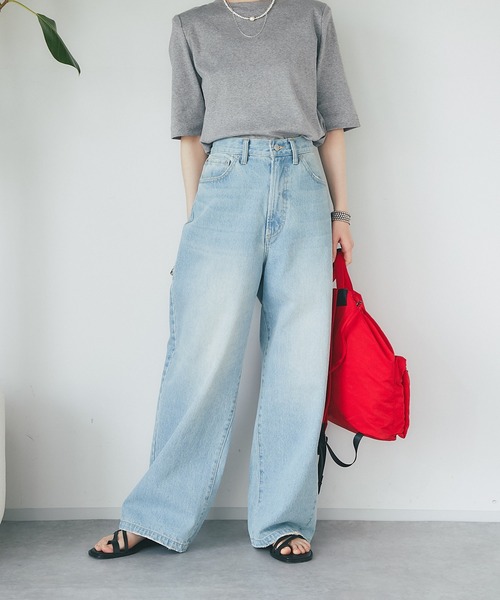 RIVE DROITE（リヴドロワ）の「低身長サイズあり/MONN.:. ワイドデニム（デニムパンツ・レディース・ブルー・36/38/40）」の9枚目の写真