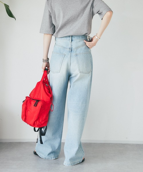 RIVE DROITE（リヴドロワ）の「低身長サイズあり/MONN.:. ワイドデニム（デニムパンツ・レディース・ブルー・36/38/40）」の3枚目の写真