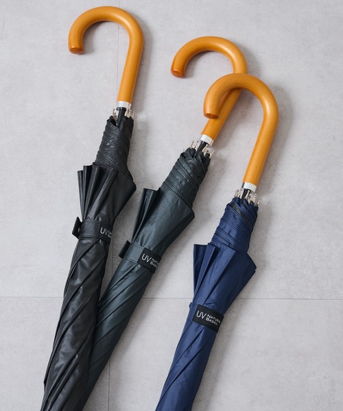 COLONY 2139（コロニートゥーワンスリーナイン）の「UV無地コーティング傘（長傘・メンズ・ダークグレー/ブラック/ネイビー・FREE）」の9枚目の写真