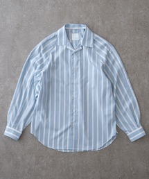 BRICK & SONS | リラックスラグランスリーブシャツ＜サックスブルーストライプ＞(シャツ/ブラウス)
