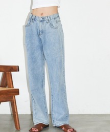 Auntie Rosa Holiday | ハイライズホックワイドデニム(デニムパンツ)