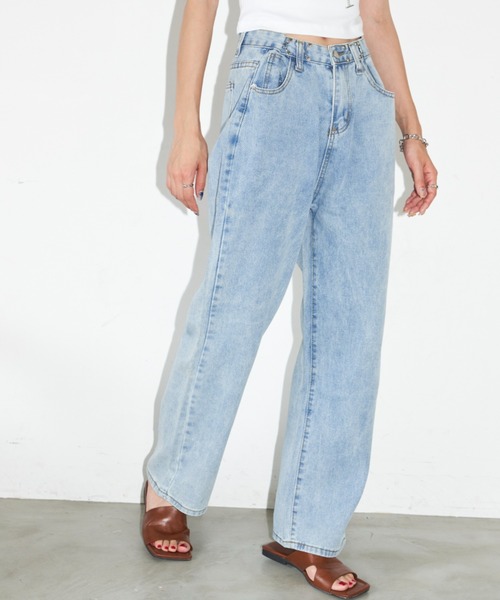 Auntie Rosa Holiday（アンティローザホリデー）の「ハイライズホックワイドデニム（デニムパンツ・レディース・ブルー・SMALL/MEDIUM）」の7枚目の写真