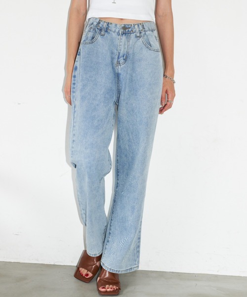 Auntie Rosa Holiday（アンティローザホリデー）の「ハイライズホックワイドデニム（デニムパンツ・レディース・ブルー・SMALL/MEDIUM）」の9枚目の写真