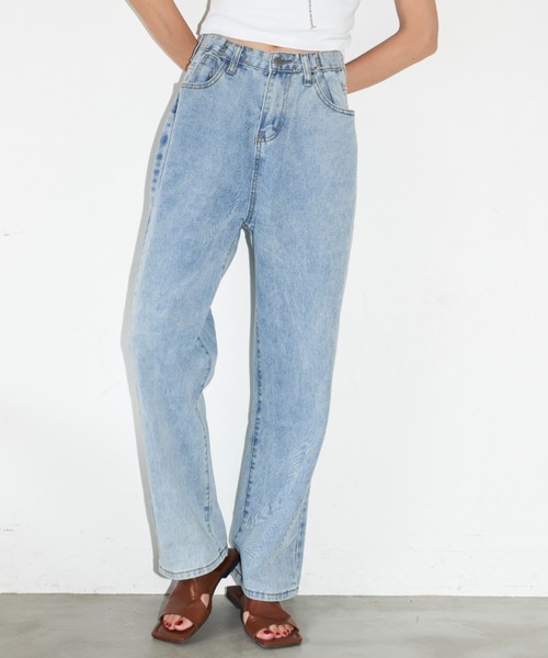 Auntie Rosa Holiday（アンティローザホリデー）の「ハイライズホックワイドデニム（デニムパンツ・レディース・ブルー・SMALL/MEDIUM）」の14枚目の写真