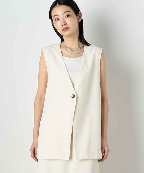 COMME CA ISM(コムサイズム)の「【セットアップ対応】ジレ(ベスト・レディース・オレンジ/キャメル/アイボリー・MEDIUM/LARGE)」の8枚目の写真