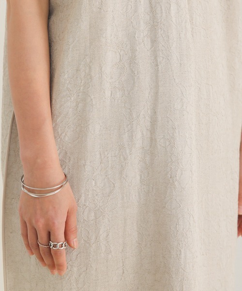 前後2WAYリネン混ジャガードワンピース