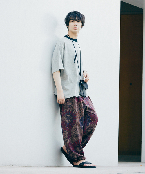 JOURNAL STANDARD（ジャーナルスタンダード）の「P/TRO パターンオーバーパンツ（その他パンツ・メンズ・ベージュ/ボルドー/ブラック系その他/チャコールグレー・MEDIUM/SMALL/LARGE）」の8枚目の写真