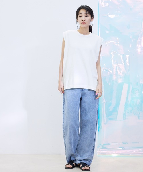 Jayro（ジャイロ）の「脇タックプルオーバー（Tシャツ/カットソー・レディース・ホワイト系その他/ブラック系その他/ブルー/ブラック・M）」の6枚目の写真