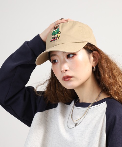 TESTIFY(テスティファイ)の「TESTIFY クマ刺繍キャップ カジュアル ユニセックス 動物柄/Summer Bear Cap(キャップ・レディース・ベージュ/ネイビー/ブラック/ブルー/ブラック系その他/ホワイト/ホワイト系その他/インディゴブルー/ブルー系その他/ブラック系/チャコールグレー/ピンク/ベージュ系その他/ブラック系その他2/ネイビー系・FREE)」の9枚目の写真