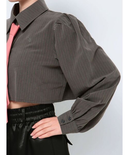 jouetie（ジュエティ）の「タイクロップドシャツ（シャツ/ブラウス・レディース・グレー/レッド/オフホワイト/イエロー・MEDIUM）」の6枚目の写真