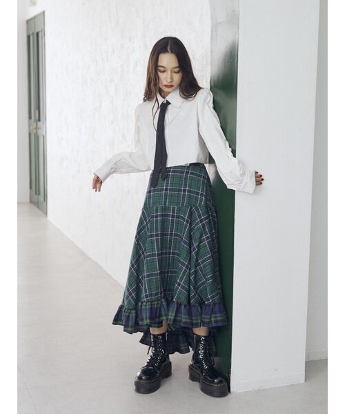 jouetie（ジュエティ）の「タイクロップドシャツ（シャツ/ブラウス・レディース・グレー/レッド/オフホワイト/イエロー・MEDIUM）」の16枚目の写真