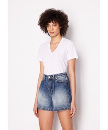 ARMANI EXCHANGE | 【A|X アルマーニ エクスチェンジ】ラインロゴ　シースルー半袖VネックTシャツ/REGULAR(Tシャツ/カットソー)