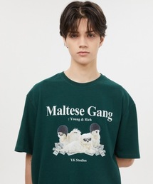 【WaiKei 】マルチーズ ギャング ハーフ スリーブ Tシャツ / Maltese gang half sleeve tshirts