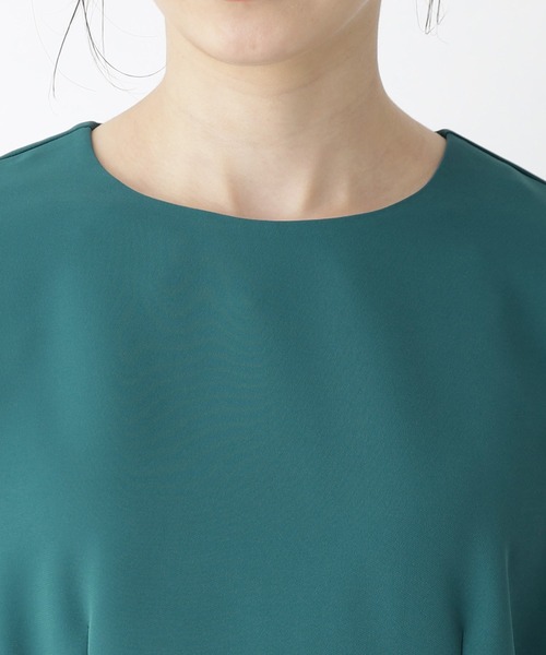 OPAQUE.CLIP（オペークドットクリップ）の「◆フレアスリーブペプラムブラウス【洗濯機洗い可】（シャツ/ブラウス・レディース・グリーン/ブラック/オフホワイト・42/36/38/40）」の19枚目の写真