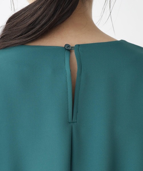 OPAQUE.CLIP（オペークドットクリップ）の「◆フレアスリーブペプラムブラウス【洗濯機洗い可】（シャツ/ブラウス・レディース・グリーン/ブラック/オフホワイト・42/36/38/40）」の20枚目の写真