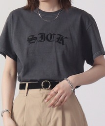 MODISH GAZE ピグメントSICK刺繍Tシャツ 半袖