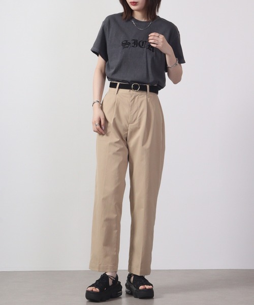 MODISH GAZE（モディシュガゼ）の「MODISH GAZE ピグメントSICK刺繍Tシャツ 半袖（Tシャツ/カットソー・メンズ・スミクロ/オリーブ/ホワイト/バーガンディー・L/M/XL）」の16枚目の写真