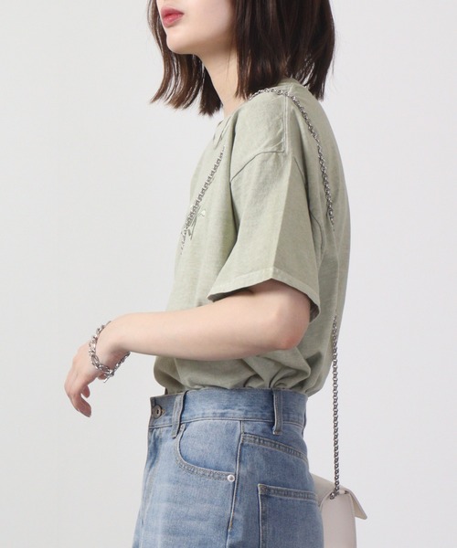 MODISH GAZE（モディシュガゼ）の「MODISH GAZE ピグメントSICK刺繍Tシャツ 半袖（Tシャツ/カットソー・メンズ・スミクロ/オリーブ/ホワイト/バーガンディー・L/M/XL）」の19枚目の写真