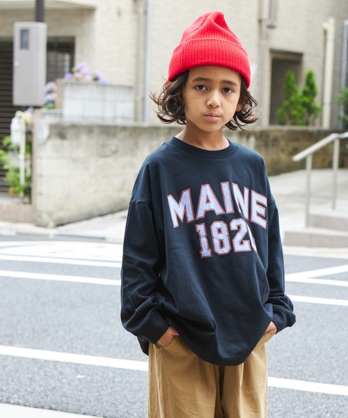 PAIRMANON STREET（ペアマノンストリート）の「【PAIRMANON STREET】【かぞくおそろい】ビッグシルエット 長袖プリントTシャツ（Tシャツ/カットソー・キッズ・ホワイト系その他2/ブラック系その他4/パープル系その他/ブラック系その他3/レッド系その他/グリーン系その他3/ブルー系その他/ホワイト系その他/ベージュ系その他2/マスタード/ブルー系その他2/ブラック系その他/ブラック系その他2/ベージュ系その他/ブルー系その他3/テラコッタ/グリーン系その他/オレンジ系その他/イエロー系その他/グリーン系その他2・90/150/130/140/100/110/120）」の5枚目の写真