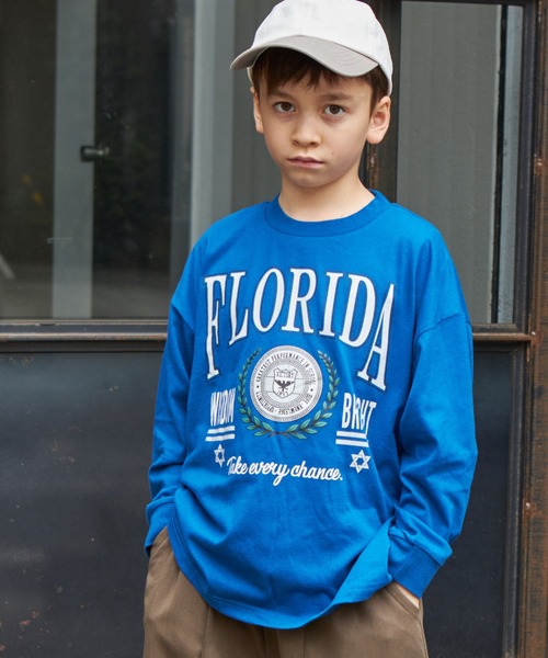 PAIRMANON STREET（ペアマノンストリート）の「【PAIRMANON STREET】【かぞくおそろい】ビッグシルエット 長袖プリントTシャツ（Tシャツ/カットソー・キッズ・ホワイト系その他2/ブラック系その他4/パープル系その他/ブラック系その他3/レッド系その他/グリーン系その他3/ブルー系その他/ホワイト系その他/ベージュ系その他2/マスタード/ブルー系その他2/ブラック系その他/ブラック系その他2/ベージュ系その他/ブルー系その他3/テラコッタ/グリーン系その他/オレンジ系その他/イエロー系その他/グリーン系その他2・90/150/130/140/100/110/120）」の2枚目の写真