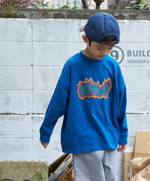 PAIRMANON STREET（ペアマノンストリート）の「【PAIRMANON STREET】【かぞくおそろい】ビッグシルエット 長袖プリントTシャツ（Tシャツ/カットソー・キッズ・ホワイト系その他2/ブラック系その他4/パープル系その他/ブラック系その他3/レッド系その他/グリーン系その他3/ブルー系その他/ホワイト系その他/ベージュ系その他2/マスタード/ブルー系その他2/ブラック系その他/ブラック系その他2/ベージュ系その他/ブルー系その他3/テラコッタ/グリーン系その他/オレンジ系その他/イエロー系その他/グリーン系その他2・90/150/130/140/100/110/120）」の15枚目の写真