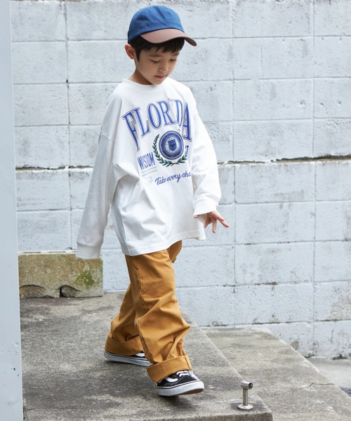 PAIRMANON STREET（ペアマノンストリート）の「【PAIRMANON STREET】【かぞくおそろい】ビッグシルエット 長袖プリントTシャツ（Tシャツ/カットソー・キッズ・ホワイト系その他2/ブラック系その他4/パープル系その他/ブラック系その他3/レッド系その他/グリーン系その他3/ブルー系その他/ホワイト系その他/ベージュ系その他2/マスタード/ブルー系その他2/ブラック系その他/ブラック系その他2/ベージュ系その他/ブルー系その他3/テラコッタ/グリーン系その他/オレンジ系その他/イエロー系その他/グリーン系その他2・90/150/130/140/100/110/120）」の22枚目の写真