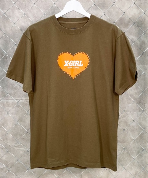 X-girl（エックスガール）の「【ムラサキスポーツ別注】X-GIRL/エックスガール ロゴTシャツ プリントTee 半袖Tシャツ  105232011037（Tシャツ/カットソー・レディース・ホワイト/オリーブ/ブラック・L/XL/M）」の6枚目の写真