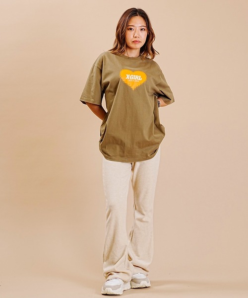 X-girl（エックスガール）の「【ムラサキスポーツ別注】X-GIRL/エックスガール ロゴTシャツ プリントTee 半袖Tシャツ  105232011037（Tシャツ/カットソー・レディース・ホワイト/オリーブ/ブラック・L/XL/M）」の15枚目の写真