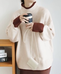 reca | バイカラーハイネックニットプルオーバー(ニット/セーター)