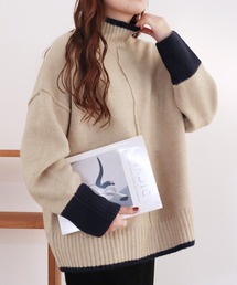 reca | バイカラーハイネックニットプルオーバー(ニット/セーター)