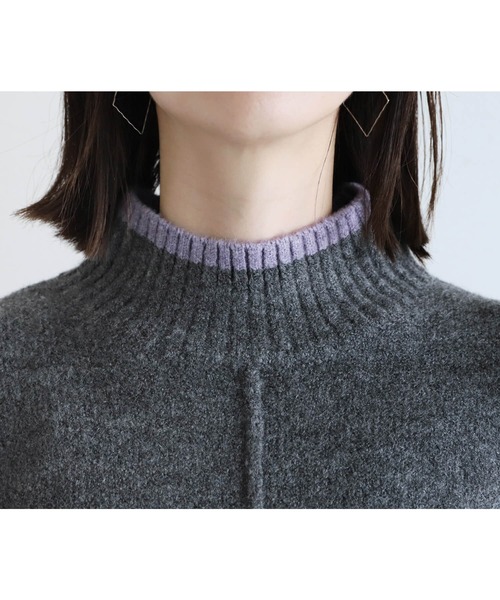 reca（レカ）の「バイカラーハイネックニットプルオーバー（ニット/セーター・レディース・チャコール/ベージュ/オートミール・FREE）」の17枚目の写真