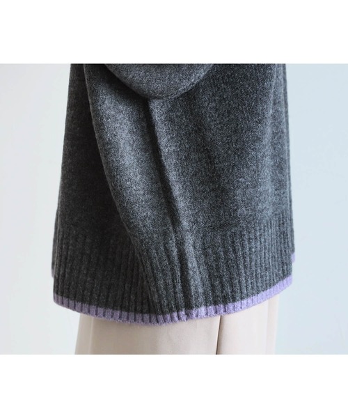 reca（レカ）の「バイカラーハイネックニットプルオーバー（ニット/セーター・レディース・チャコール/ベージュ/オートミール・FREE）」の19枚目の写真