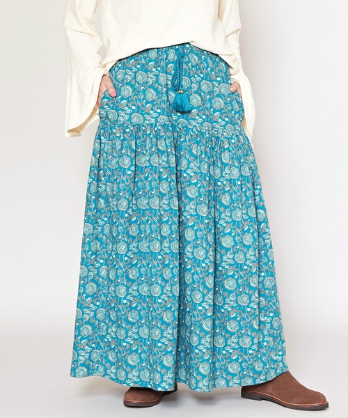 チャイハネ（チャイハネ）の「【チャイハネ】アロラロングスカート（スカート・レディース・マスタード/ネイビー/パープル/ブルー/ブラウン/グリーン/レッド/イエロー/ピンク・FREE）」の4枚目の写真