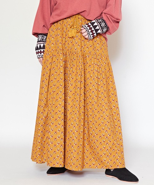 チャイハネ（チャイハネ）の「【チャイハネ】アロラロングスカート（スカート・レディース・マスタード/ネイビー/パープル/ブルー/ブラウン/グリーン/レッド/イエロー/ピンク・FREE）」の7枚目の写真
