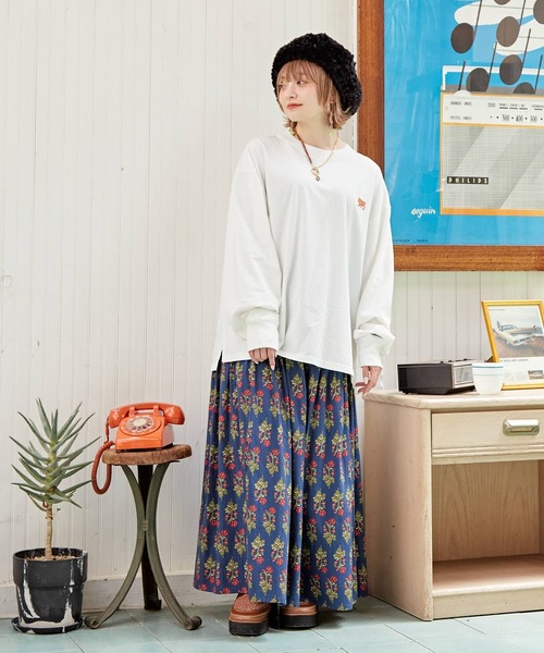 チャイハネ（チャイハネ）の「【チャイハネ】アロラロングスカート（スカート・レディース・マスタード/ネイビー/パープル/ブルー/ブラウン/グリーン/レッド/イエロー/ピンク・FREE）」の10枚目の写真