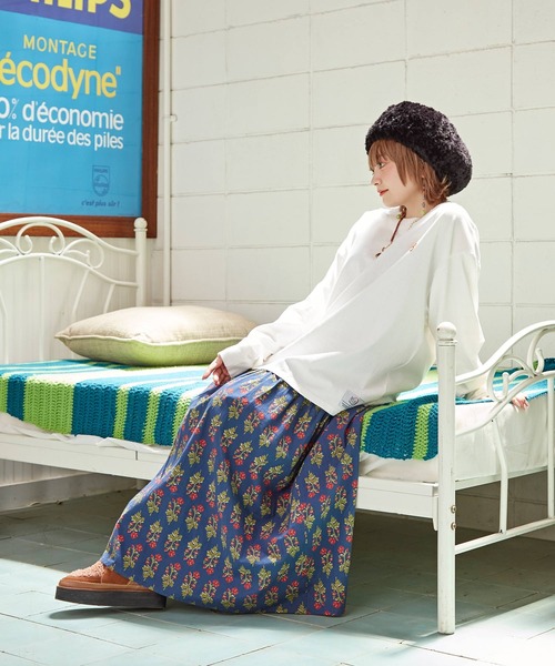 チャイハネ（チャイハネ）の「【チャイハネ】アロラロングスカート（スカート・レディース・マスタード/ネイビー/パープル/ブルー/ブラウン/グリーン/レッド/イエロー/ピンク・FREE）」の12枚目の写真