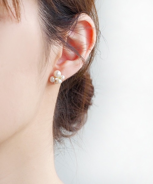 itam(アイタム)の「【itam】アイタム/ パールノンホールピアス/ 金属アレルギー対応(イヤリング・レディース・ゴールド・FREE)」の2枚目の写真