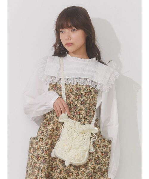 merry jenny（メリージェニー）の「おはなニットポシェット