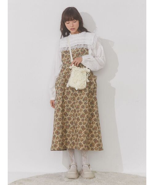 merry jenny(メリージェニー)の「おはなニットポシェット(ハンドバッグ・レディース・アイボリー/ブラック/ピンク・FREE)」の7枚目の写真