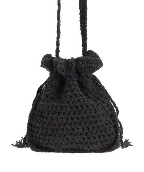 merry jenny(メリージェニー)の「おはなニットポシェット(ハンドバッグ・レディース・アイボリー/ブラック/ピンク・FREE)」の16枚目の写真